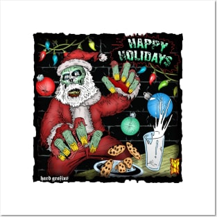 Santa Zombie wants Brains by Grafixs© / Miguel Heredia Posters and Art